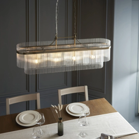 Lampa wisząca Marietta 4lt Linear Pendant 112573 ENDON