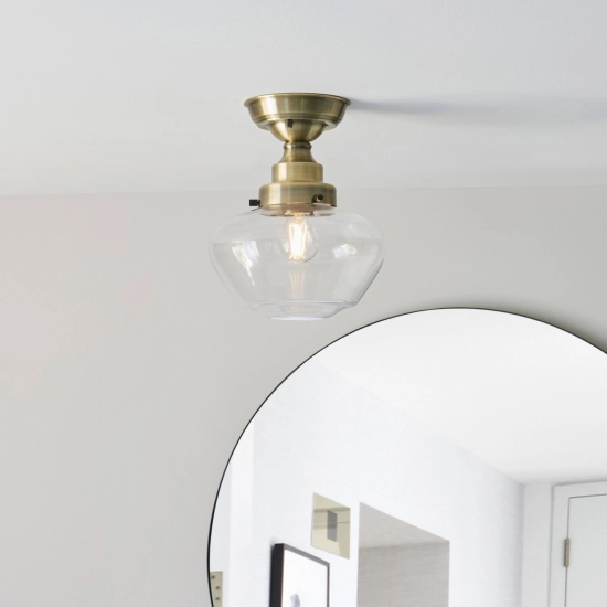 Lampa sufitowa CAMBERLEY brass-transparent 97687 ENDON
