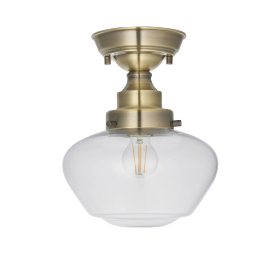Lampa sufitowa CAMBERLEY brass-transparent 97687 ENDON