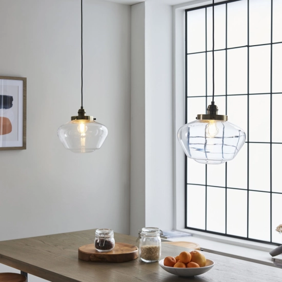 Lampa wisząca CAMBERLEY brass-transparent 97691 ENDON