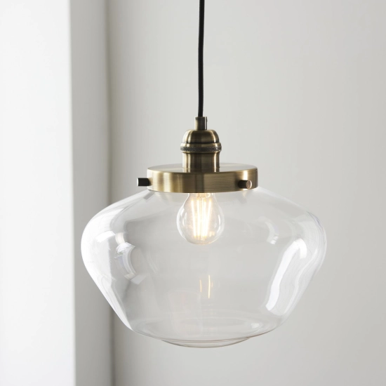 Lampa wisząca CAMBERLEY brass-transparent 97691 ENDON