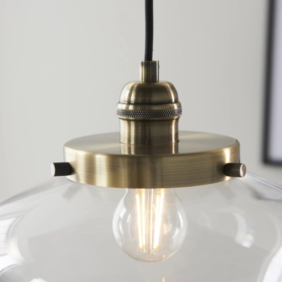 Lampa wisząca CAMBERLEY brass-transparent 97691 ENDON