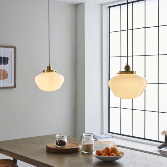Lampa wisząca CAMBERLEY brass-opal 97692 ENDON