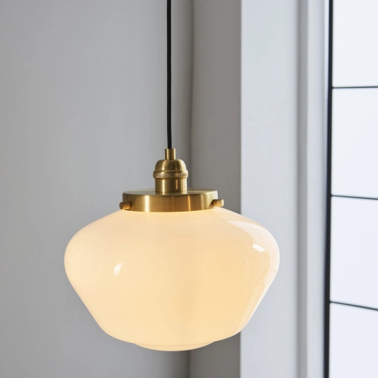 Lampa wisząca CAMBERLEY brass-opal 97692 ENDON