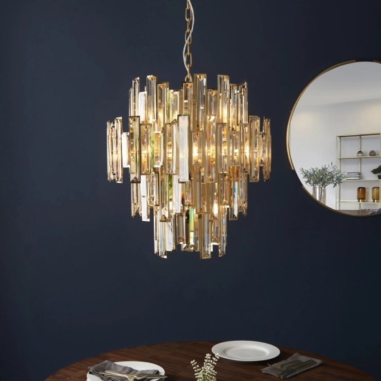 Lampa wisząca VIVIANA gold XII 98925 ENDON