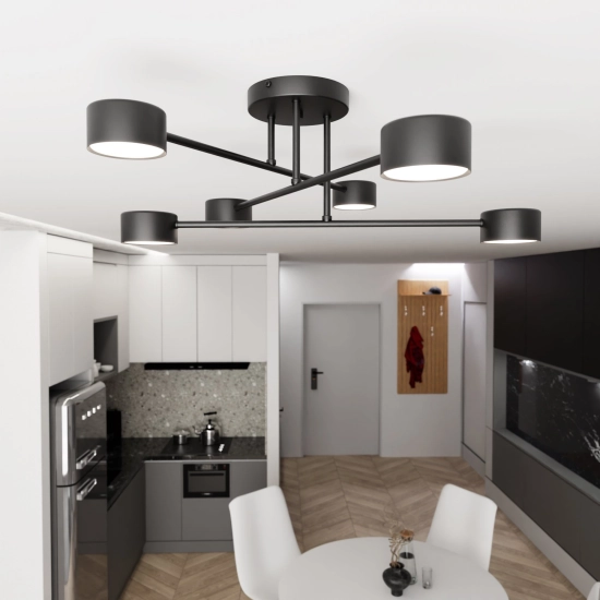 Lampa sufitowa HALO 6 BLACK 1355/6 EMIBIG Lighting