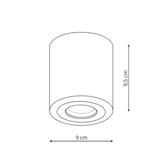 Faro XL oprawa natynkowa czarna IP65 LP-6510/1SM XL BK
