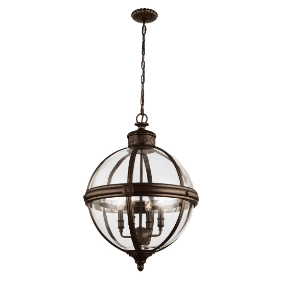 kinkiecik.pl Żyrandol Adams – 4 źródła światła – Brąz brytyjski FE-ADAMS-4P-BRZ Elstead Lighting