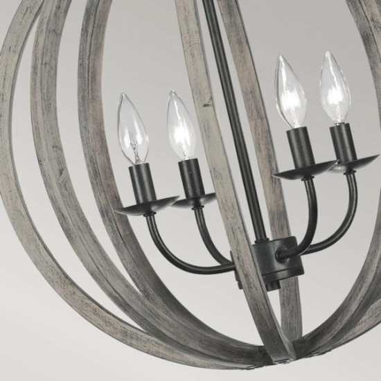 Żyrandol Grand Bank – 5 źródeł światła – Postarzana antyczna szarość KL-GRAND-BANK5 Elstead Lighting