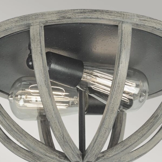 Plafon Allier – 2 źródła światła – Postarzane drewno dębowe / Antyczne kute żelazo FE-ALLIER-F-WW Elstead Lighting