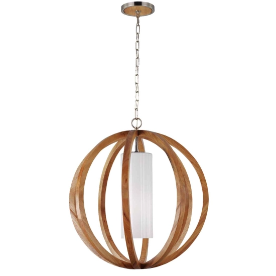 kinkiecik.pl Duża lampa wisząca Allier – 1 źródło światła FE-ALLIER-P-L-LW Elstead Lightnig