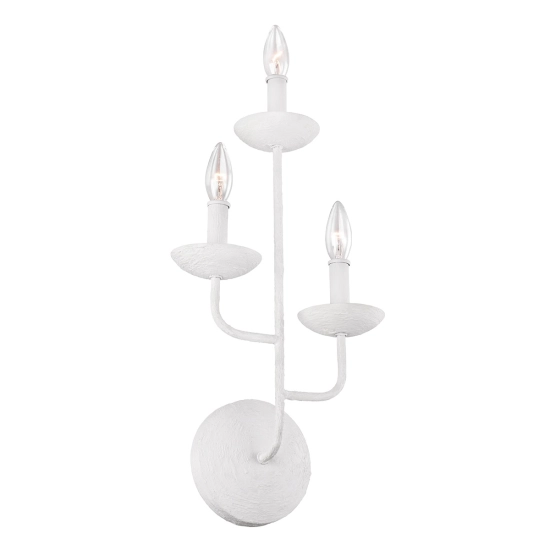 Kinkiet Annie – 3 źródła światła – Teksturowana biel FE-ANNIE3-PSW Elstead Lighting
