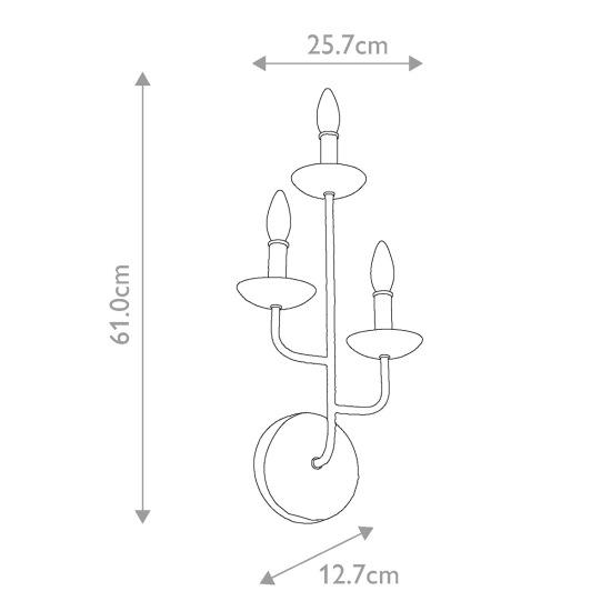 Kinkiet Annie – 3 źródła światła – Teksturowana biel FE-ANNIE3-PSW Elstead Lighting