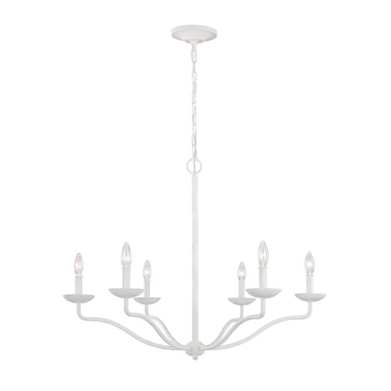 Żyrandol Annie – 6 źródeł światła – Teksturowana biel FE-ANNIE6-PSW Elstead Lighting