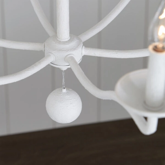 Żyrandol Annie – 6 źródeł światła – Teksturowana biel FE-ANNIE6-PSW Elstead Lighting