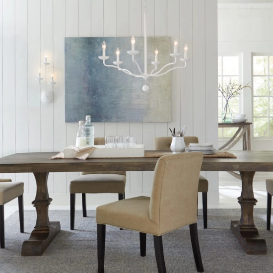 Żyrandol Annie – 6 źródeł światła – Teksturowana biel FE-ANNIE6-PSW Elstead Lighting