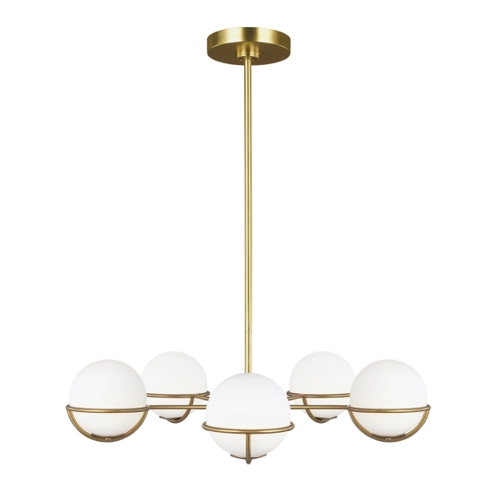 Żyrandol Apollo – 5 źródeł światła – Oksydowany mosiądz FE-APOLLO5-BB Elstead Lighting