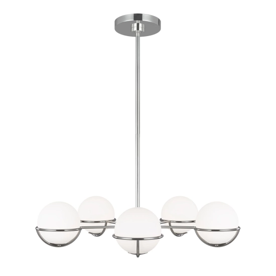 Żyrandol Apollo – 5 źródeł światła – Polerowany nikiel FE-APOLLO5-PN Elstead Lighting