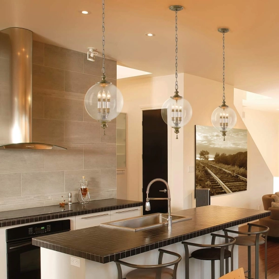 Lampa wisząca Argento – 3 źródła światła FE-ARGENTO-P Elstead Lighting