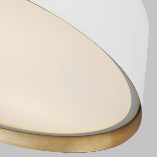 Plafon Asher – 3 źródła światła – Matowa biel / Złoty FE-ASHER-3F-WHT Elstead Lighting