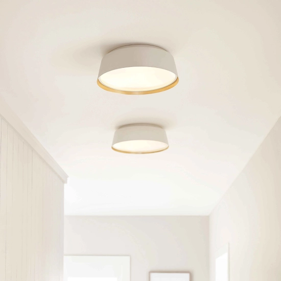 Plafon Asher – 3 źródła światła – Matowa biel / Złoty FE-ASHER-3F-WHT Elstead Lighting