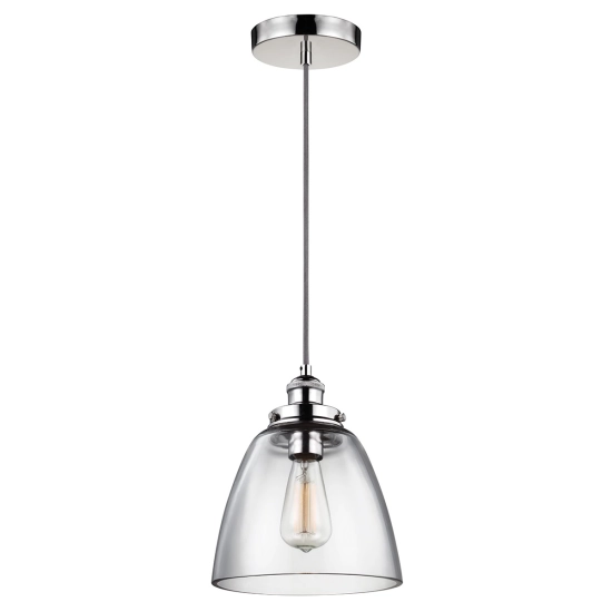 kinkiecik.pl Lampa wisząca Baskin – 1 źródło światła – Polerowany nikiel FE-BASKIN-P-B-PN Elstead Lighting