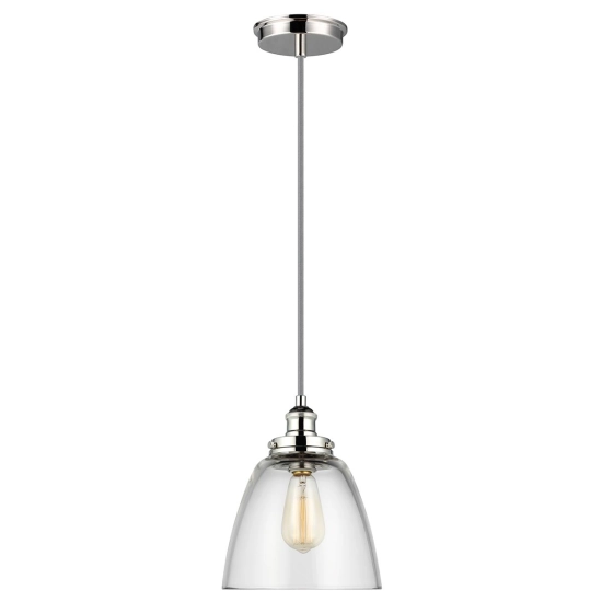 Lampa wisząca Baskin – 1 źródło światła – Polerowany nikiel FE-BASKIN-P-B-PN Elstead Lighting