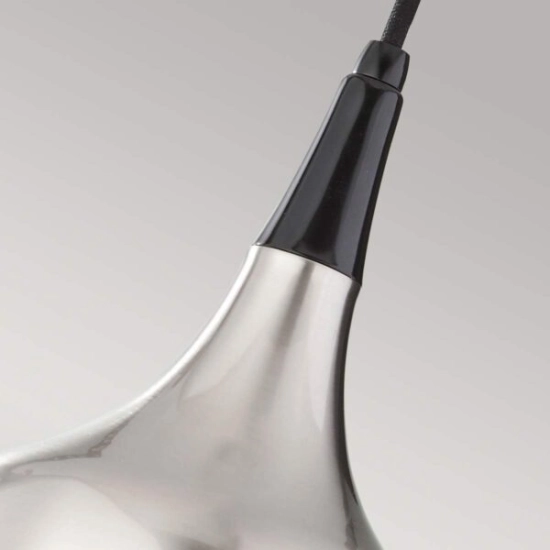 Mała lampa wisząca Beso – 1 źródło światła – Szczotkowana stal FE-BESO-P-S-BS Elstead Lighting