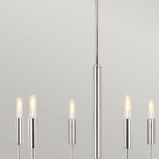 Żyrandol Brianna – 6 źródeł światła – Polerowany nikiel FE-BRIANNA6-PN Elstead Lighting
