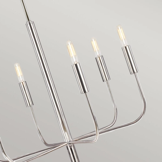 Żyrandol Brianna – 6 źródeł światła – Polerowany nikiel FE-BRIANNA6-PN Elstead Lighting