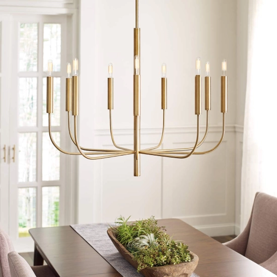 Lampa wisząca Brianna – 9 źródeł światła – Oksydowany mosiądz FE-BRIANNA9-BB Elstead Lighting