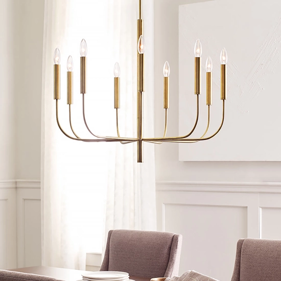 Lampa wisząca Brianna – 9 źródeł światła – Oksydowany mosiądz FE-BRIANNA9-BB Elstead Lighting