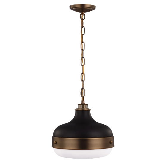 kinkiecik.pl Lampa wisząca Cadence – 2 źródła światła – Ciemny antyczny mosiądz/ Matowa czerń FE-CADENCE-2P-MB Elstead L