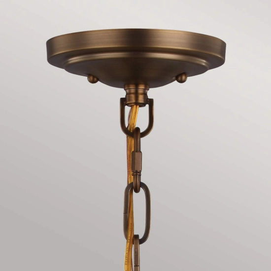 Lampa wisząca Cadence – 2 źródła światła – Ciemny antyczny mosiądz/ Matowa czerń FE-CADENCE-2P-MB Elstead Lighting