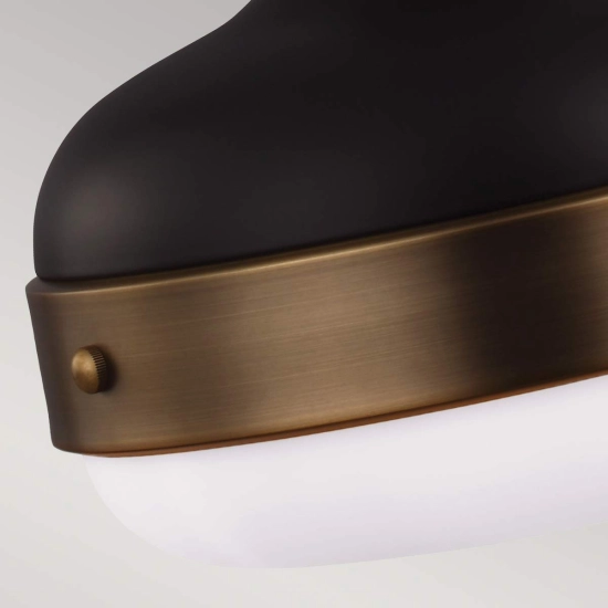 Lampa wisząca Cadence – 2 źródła światła – Ciemny antyczny mosiądz/ Matowa czerń FE-CADENCE-2P-MB Elstead Lighting