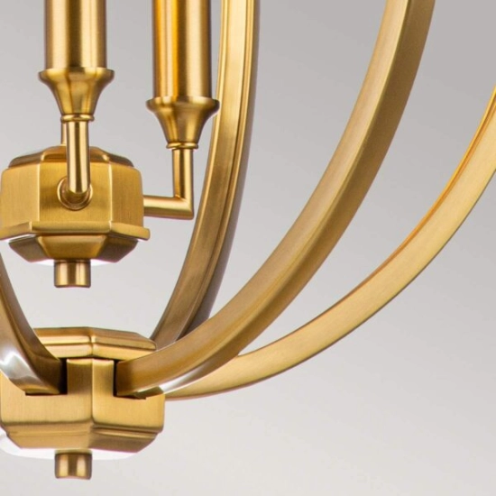Średnia lampa wisząca Corinne – 3 źródła światła – Oksydowany mosiądz FE-CORINNE-3P-M-BB Elstead Lighting