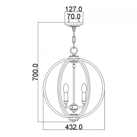 Lampa wisząca Corinne – 3 źródła światła FE-CORINNE-3P-M Elstead Lighting