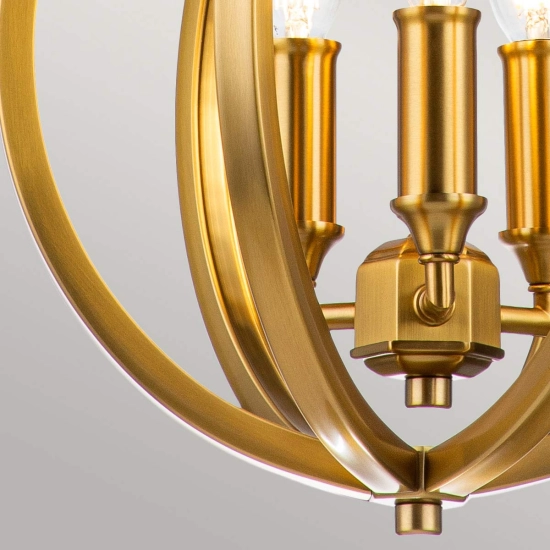 Mała lampa wisząca Corinne – 3 źródła światła – Oksydowany mosiądz FE-CORINNE-3P-S-BB Elstead Lighting