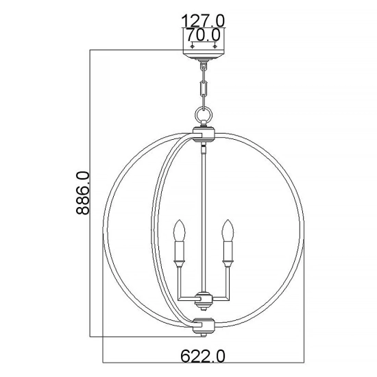 Lampa wisząca Corinne – 6 źródeł światła FE-CORINNE-6P-L Elstead Lighting
