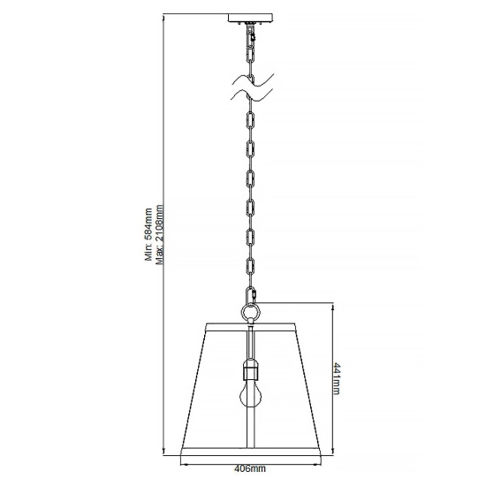 Lampa wisząca Harrow – 1 źródło światła FE-HARROW-P-M Elstead Lighting