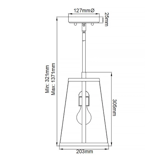 Mała lampa wisząca Harrow – 1 źródło światła FE-HARROW-P-S Elstead Lighting