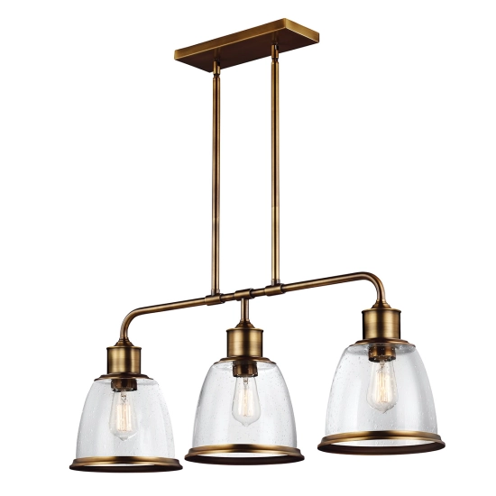 kinkiecik.pl Podłużna lampa wisząca Hobson – 3 źródła światła – Stary mosiądz FE-HOBSON-3P-AB Elstead Lighting