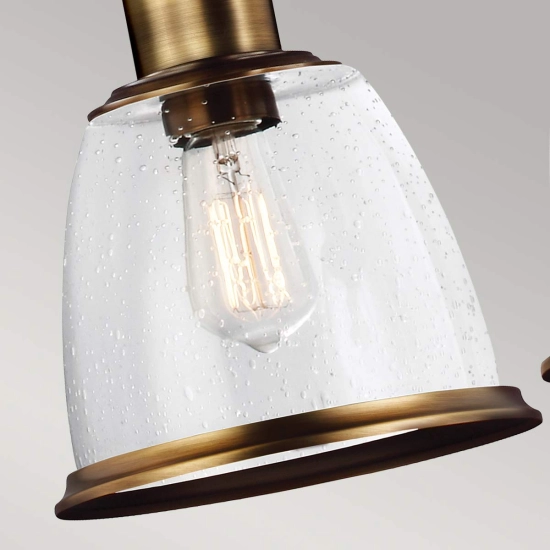 Podłużna lampa wisząca Hobson – 3 źródła światła – Stary mosiądz FE-HOBSON-3P-AB Elstead Lighting