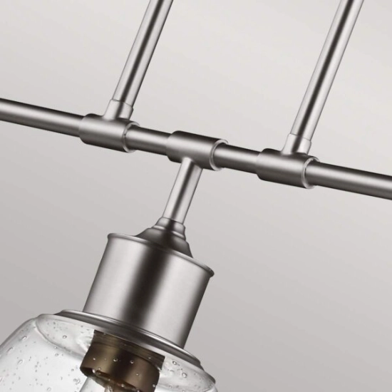 Podłużna lampa wisząca Hobson – 3 źródła światła – Satynowy nikiel FE-HOBSON-3P-SN Elstead Lighting