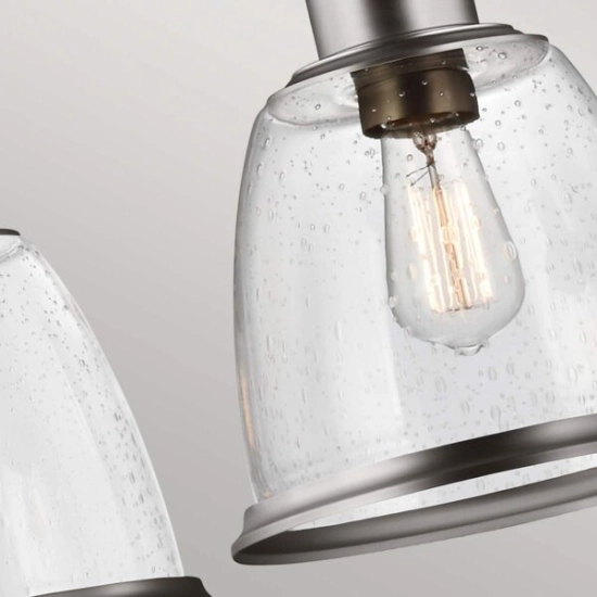 Podłużna lampa wisząca Hobson – 3 źródła światła – Satynowy nikiel FE-HOBSON-3P-SN Elstead Lighting