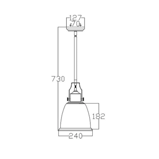 Lampa wisząca Hobson – 1 źródło światła – Stary mosiądz FE-HOBSON-P-M-AB Elstead Lighting