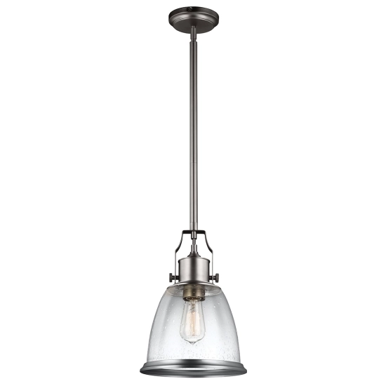 kinkiecik.pl Lampa wisząca Hobson – 1 źródło światła – Satynowy nikiel FE-HOBSON-P-M-SN Elstead Lighting