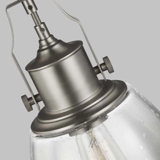 Lampa wisząca Hobson – 1 źródło światła – Satynowy nikiel FE-HOBSON-P-M-SN Elstead Lighting