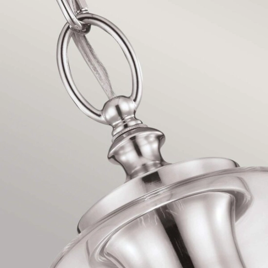 Mała lampa wisząca Hounslow – 1 źródło światła – Polerowany nikiel FE-HOUNSLOW-P-PN Elstead Lighting