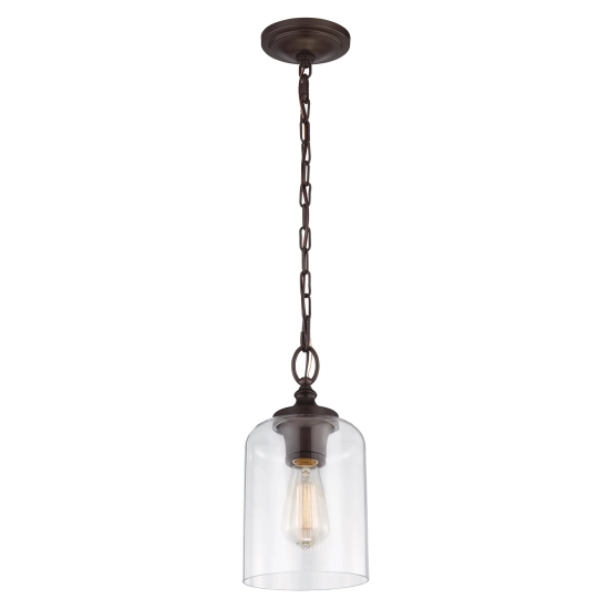 kinkiecik.pl Mała lampa wisząca Hounslow – 1 źródło światła – Olejowany brąz FE-HOUNSLOW-PORB Elstead Lighting